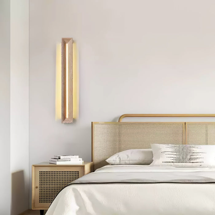 Solace Travertine Beam Wall Light - Simprolos