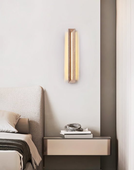 Solace Travertine Beam Wall Light - Simprolos