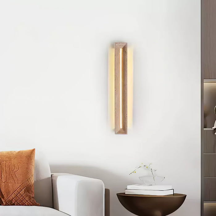 Solace Travertine Beam Wall Light - Simprolos