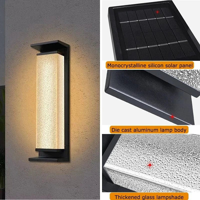 Solar Wall Lantern with Dusk to Dawn Sensor - Simprolos