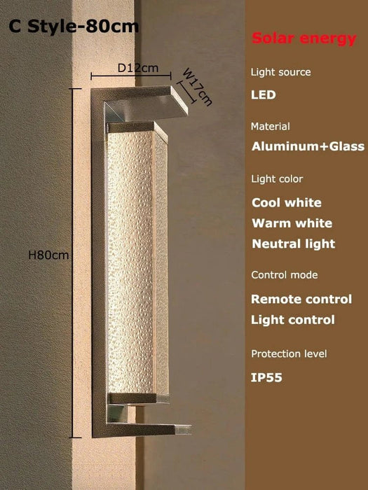 Solar Wall Lantern with Dusk to Dawn Sensor - Simprolos