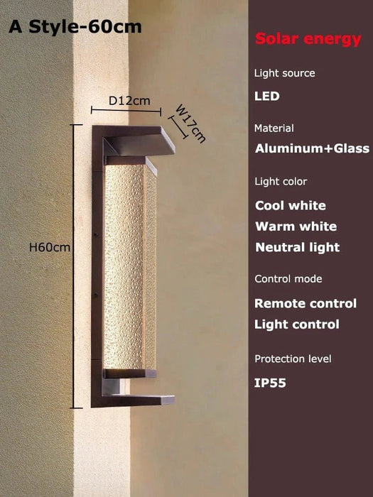 Solar Wall Lantern with Dusk to Dawn Sensor - Simprolos
