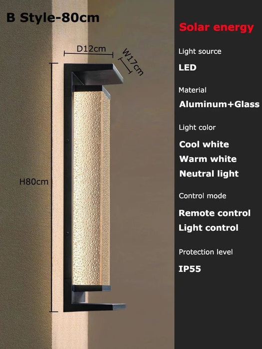 Solar Wall Lantern with Dusk to Dawn Sensor - Simprolos
