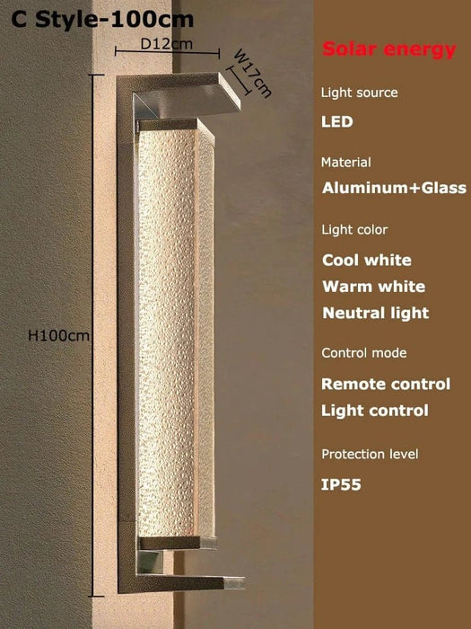 Solar Wall Lantern with Dusk to Dawn Sensor - Simprolos