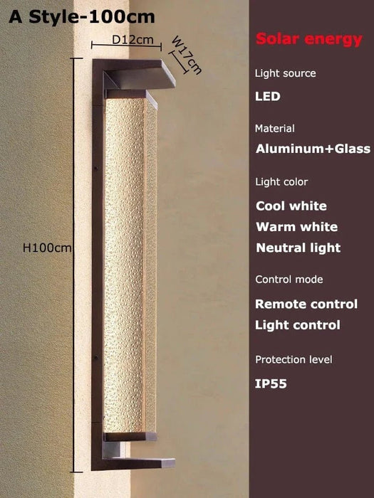 Solar Wall Lantern with Dusk to Dawn Sensor - Simprolos