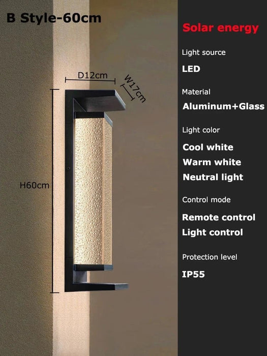 Solar Wall Lantern with Dusk to Dawn Sensor - Simprolos