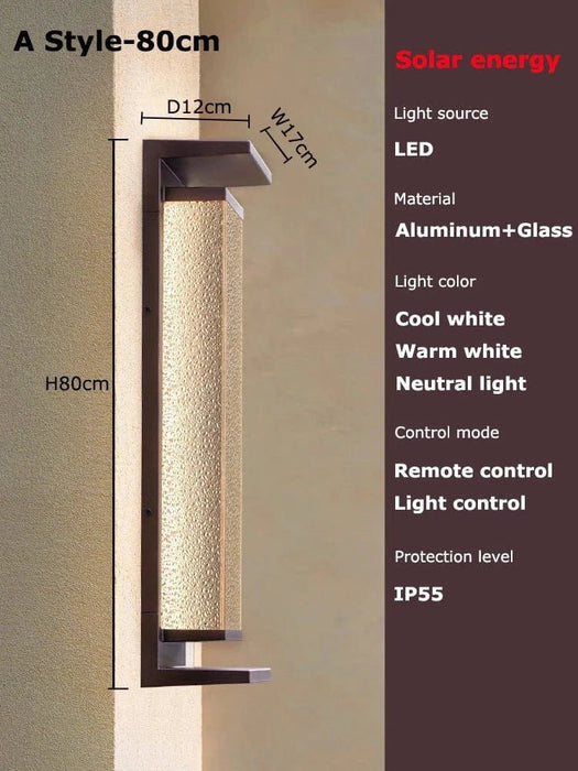 Solar Wall Lantern with Dusk to Dawn Sensor - Simprolos