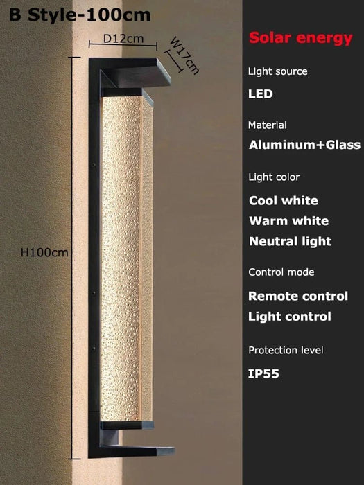 Solar Wall Lantern with Dusk to Dawn Sensor - Simprolos