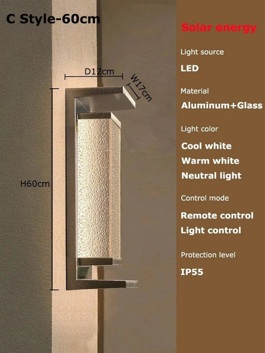 Solar Wall Lantern with Dusk to Dawn Sensor - Simprolos