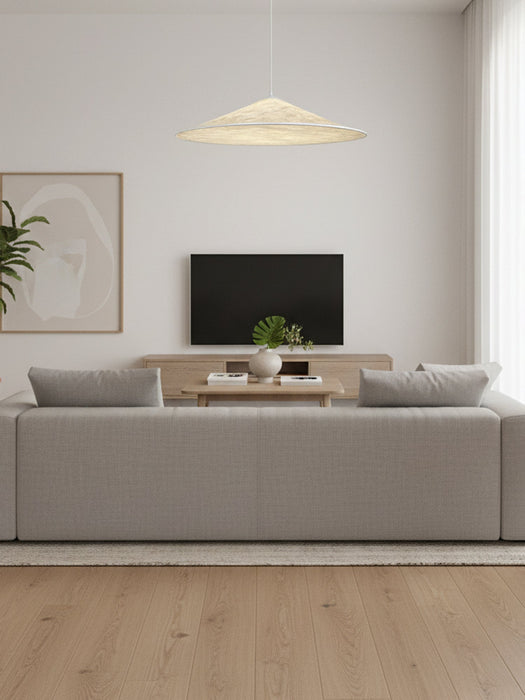 Solara Disc Silk Pendant Lamp - Simprolos