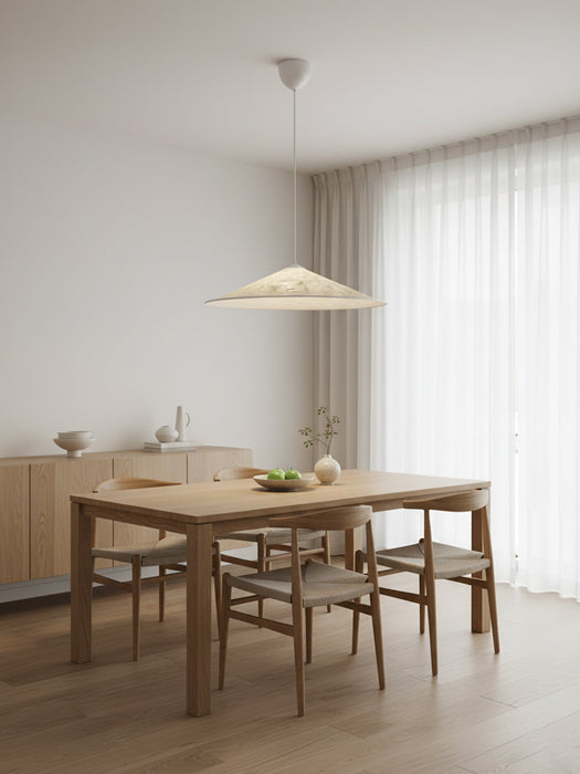Solara Disc Silk Pendant Lamp - Simprolos