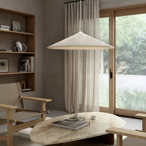 Solara Disc Silk Pendant Lamp - Simprolos