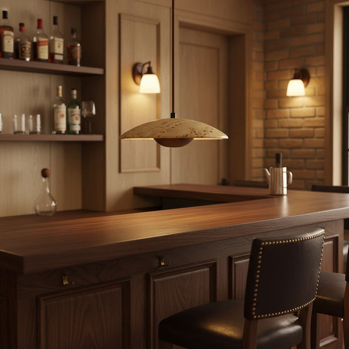 Solara Wood Pendant Lamp - Simprolos