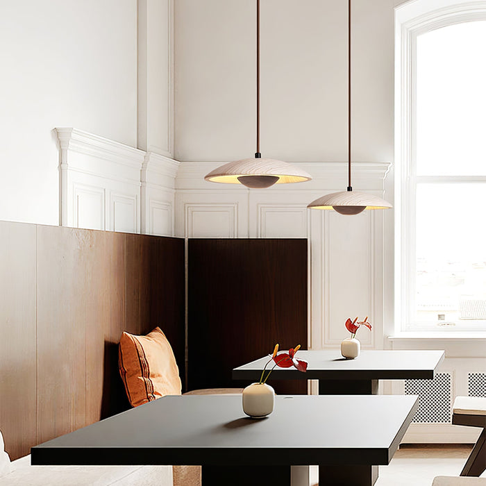 Solara Wood Pendant Lamp - Simprolos