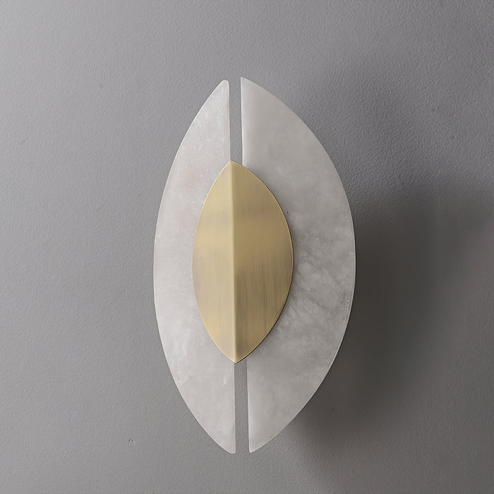 Solari Alabaster Leaf Sconce - Simprolos