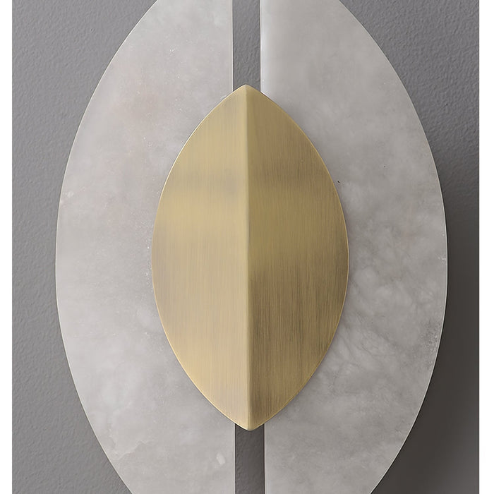 Solari Alabaster Leaf Sconce - Simprolos