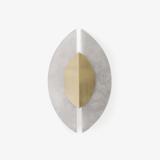 Solari Alabaster Leaf Sconce - Simprolos