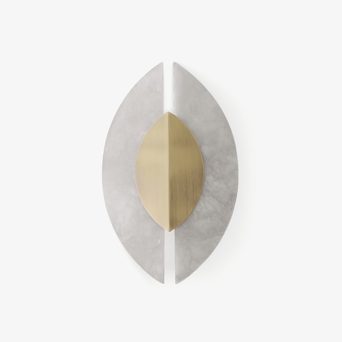 Solari Alabaster Leaf Sconce - Simprolos