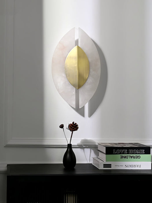 Solari Alabaster Leaf Sconce - Simprolos