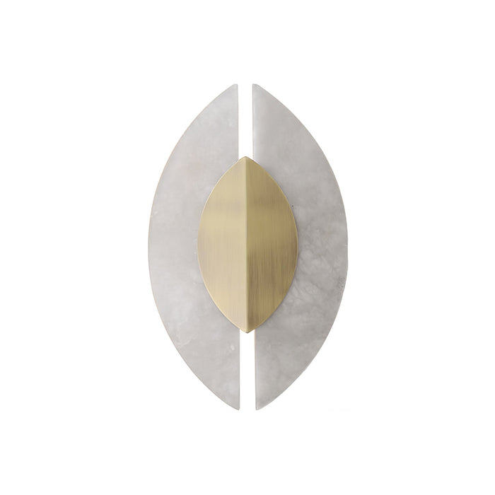Solari Alabaster Leaf Sconce - Simprolos