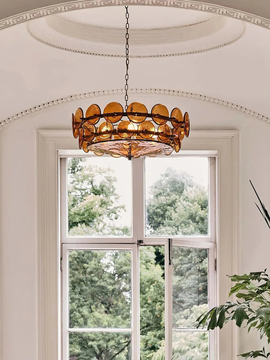 Solaris Disc Murano Chandelier - Simprolos