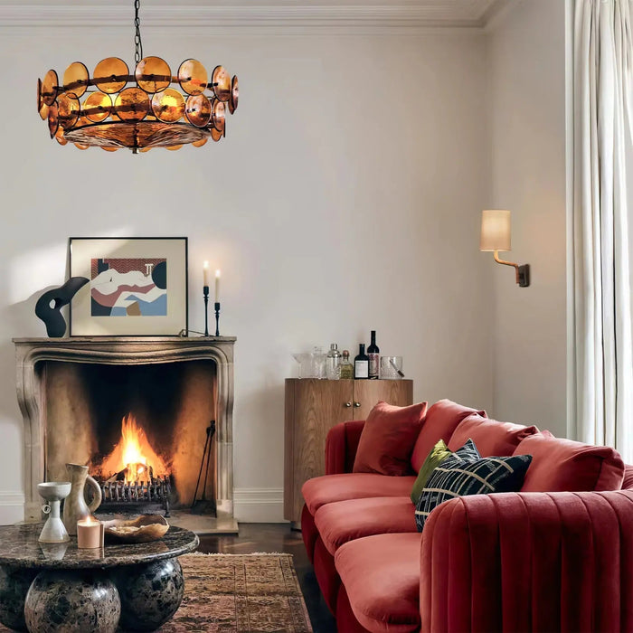 Solaris Disc Murano Chandelier - Simprolos
