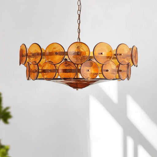 Solaris Disc Murano Chandelier - Simprolos