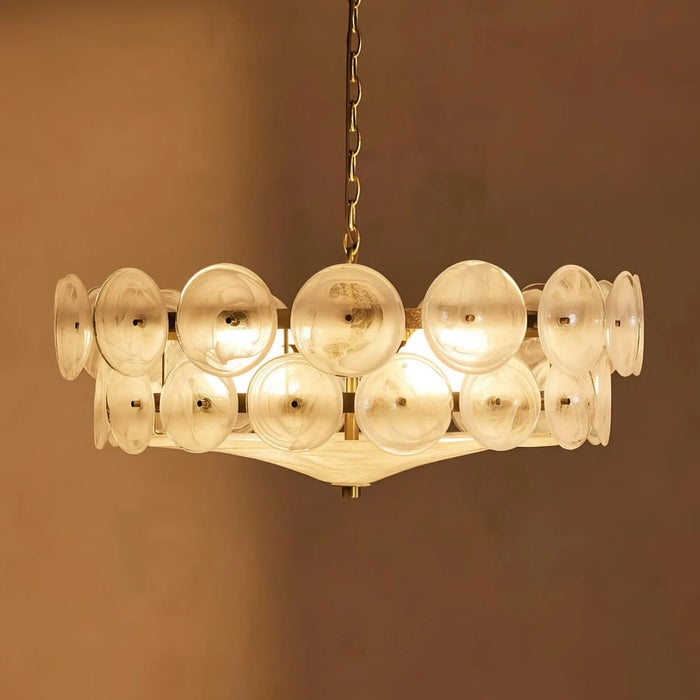 Solaris Disc Murano Chandelier - Simprolos