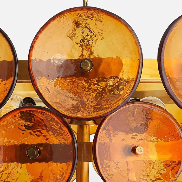 Solaris Disc Murano Chandelier - Simprolos