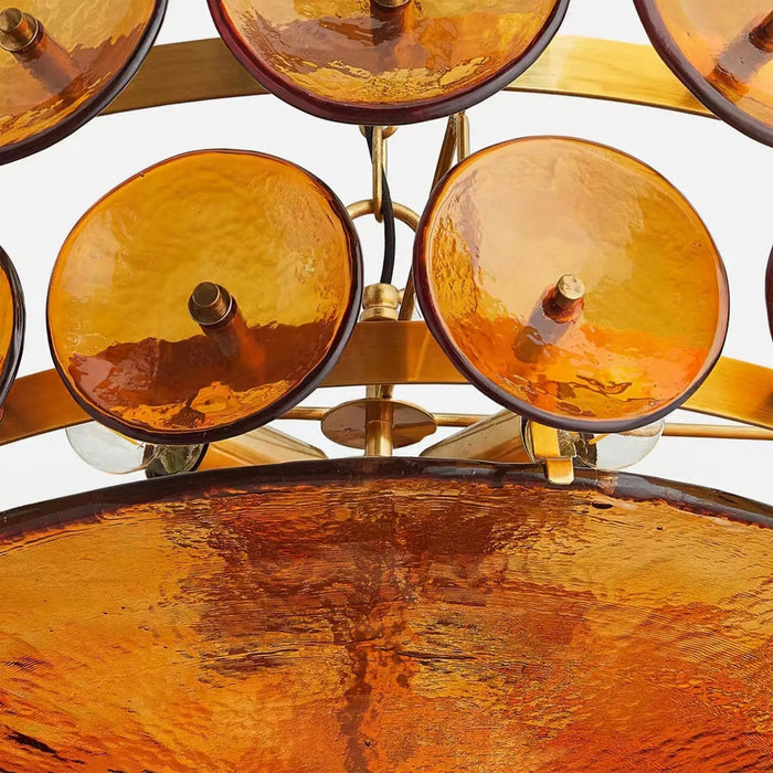 Solaris Disc Murano Chandelier - Simprolos