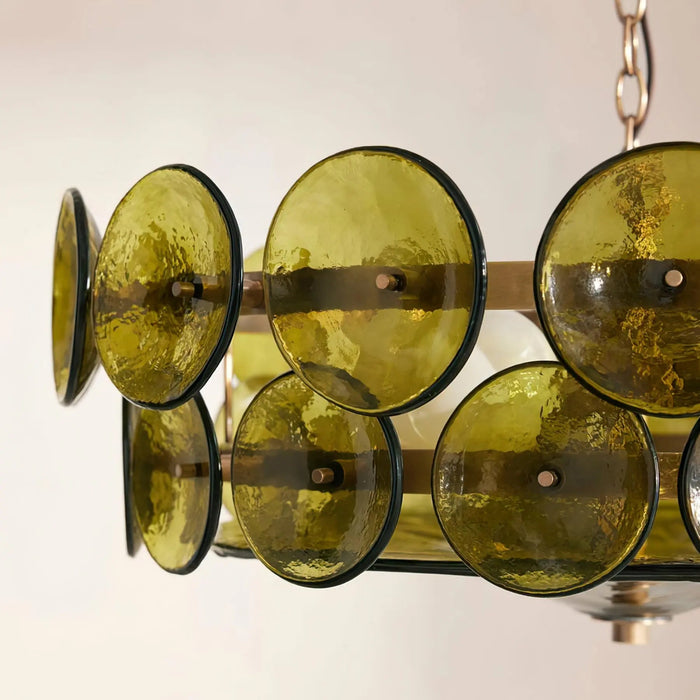 Solaris Disc Murano Chandelier - Simprolos