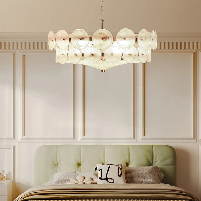 Solaris Disc Murano Chandelier - Simprolos