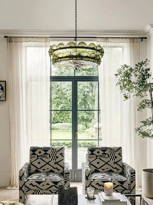 Solaris Disc Murano Chandelier - Simprolos