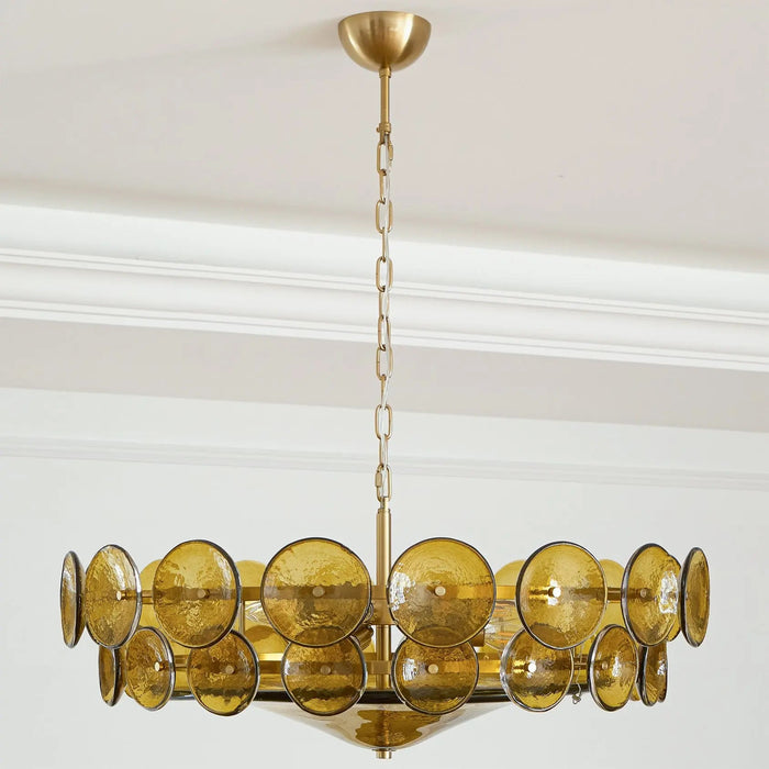 Solaris Disc Murano Chandelier - Simprolos