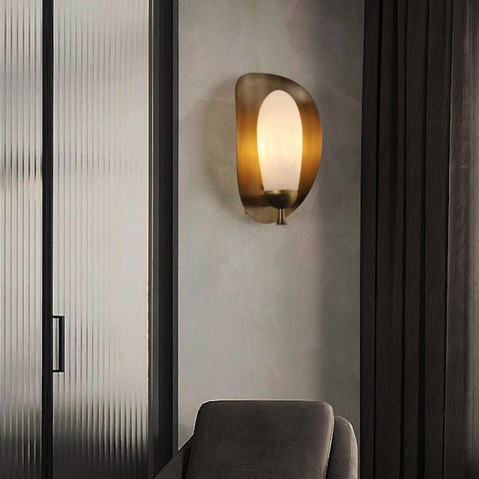 Solenne Alabaster Halo Wall Light - Simprolos