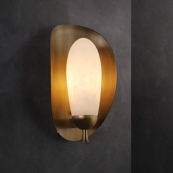 Solenne Alabaster Halo Wall Light - Simprolos