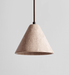 Solis Cone Travertine Pendant Lamp - Simprolos