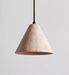 Solis Cone Travertine Pendant Lamp - Simprolos