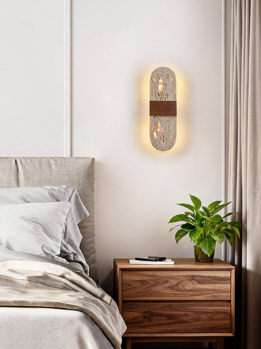 Solis Travertine Wall Light - Simprolos