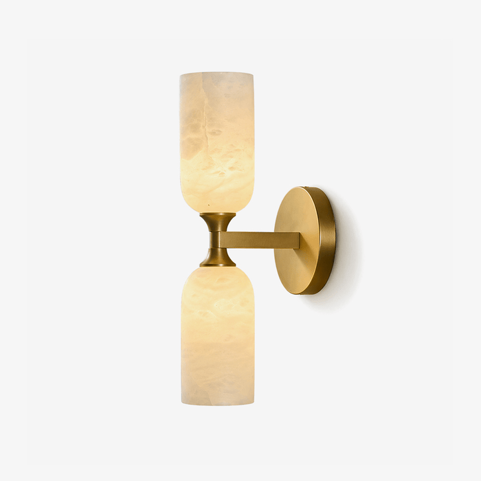 Solmira Twin Alabaster Wall Sconce - Simprolos