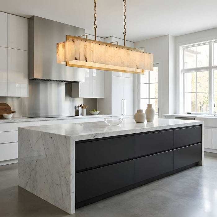Solstice Bar Alabaster Chandelier - Simprolos