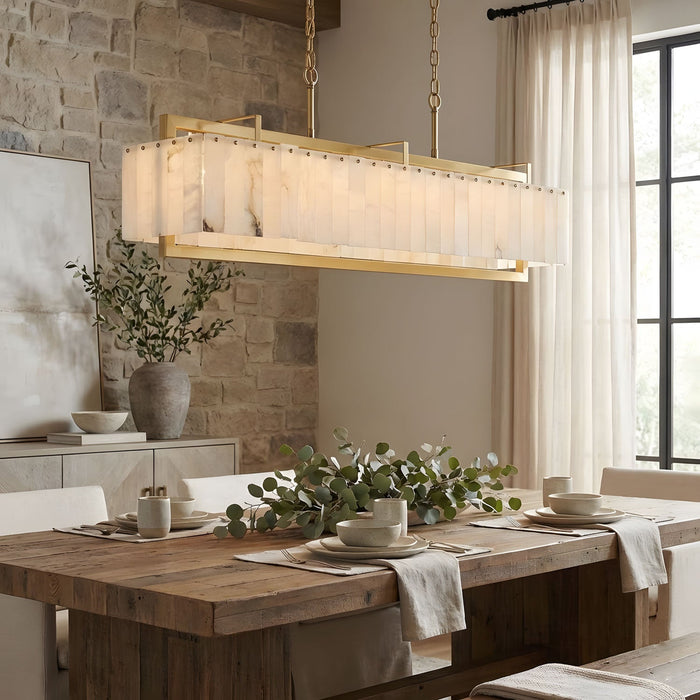 Solstice Bar Alabaster Chandelier - Simprolos