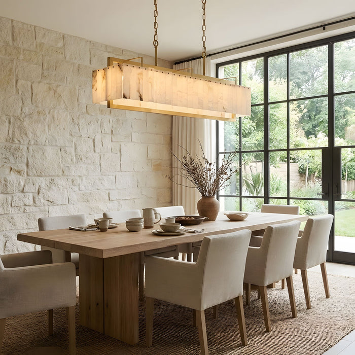 Solstice Bar Alabaster Chandelier - Simprolos