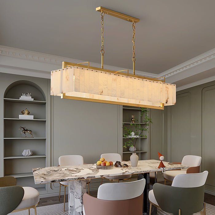 Solstice Bar Alabaster Chandelier - Simprolos