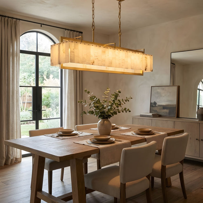 Solstice Bar Alabaster Chandelier - Simprolos
