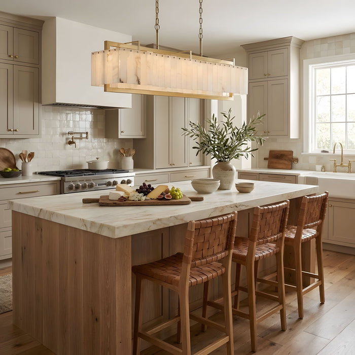 Solstice Bar Alabaster Chandelier - Simprolos