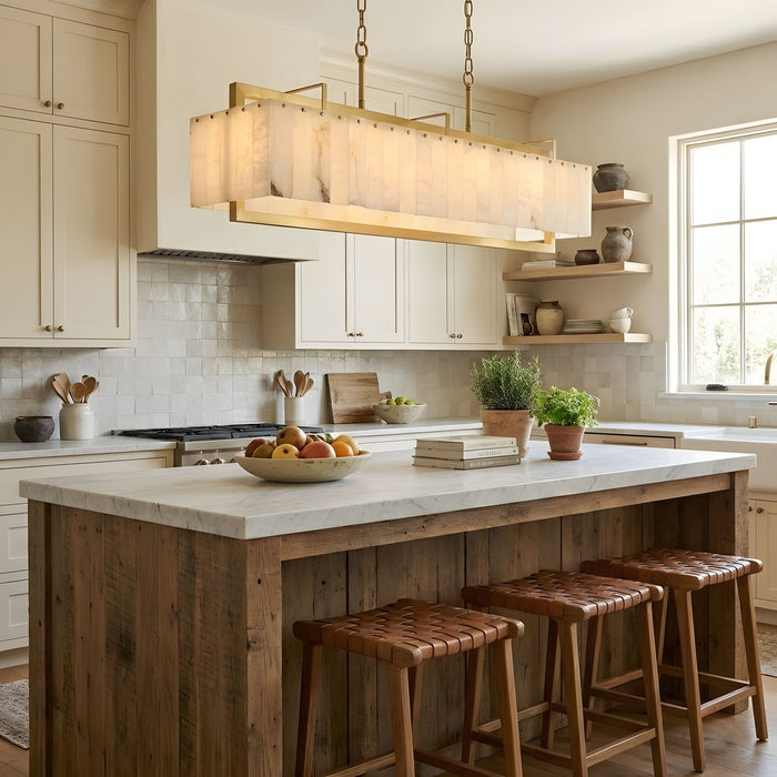Solstice Bar Alabaster Chandelier - Simprolos