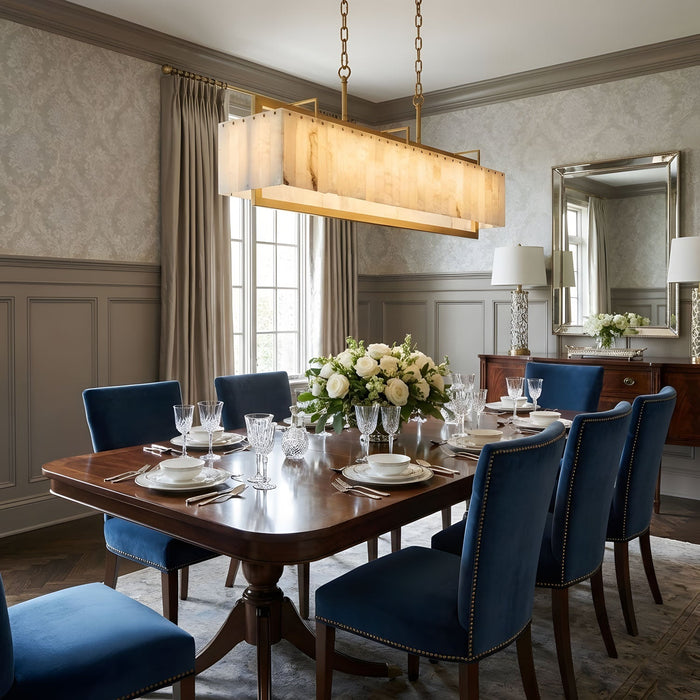Solstice Bar Alabaster Chandelier - Simprolos