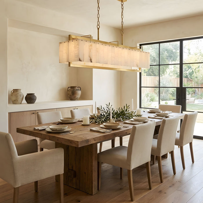 Solstice Bar Alabaster Chandelier - Simprolos