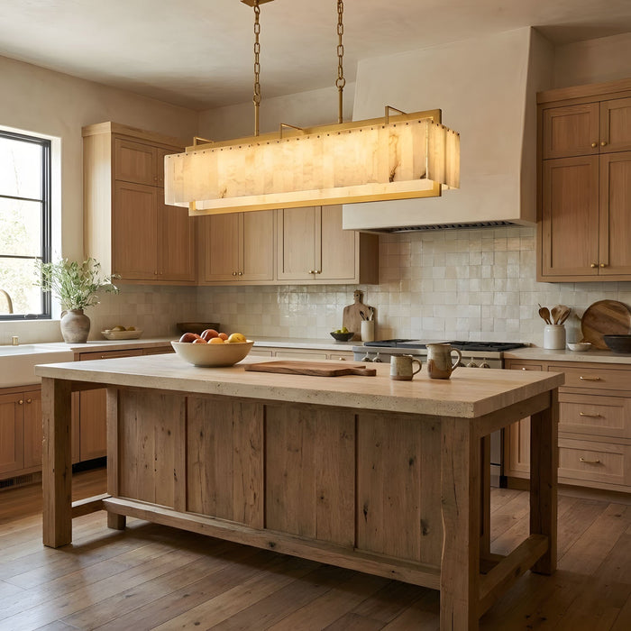 Solstice Bar Alabaster Chandelier - Simprolos